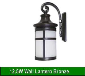 12.5W Wall Lantern Bronze